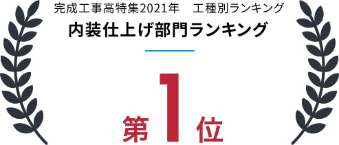 完成工事高特集2021年 工種別ランキング内装仕上げ部門ランキング